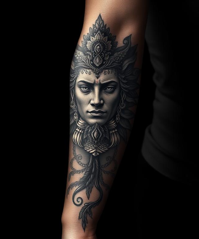 Black & Grey tattoo example